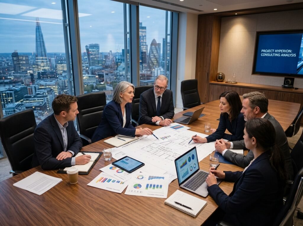 Business strategy consulting meeting