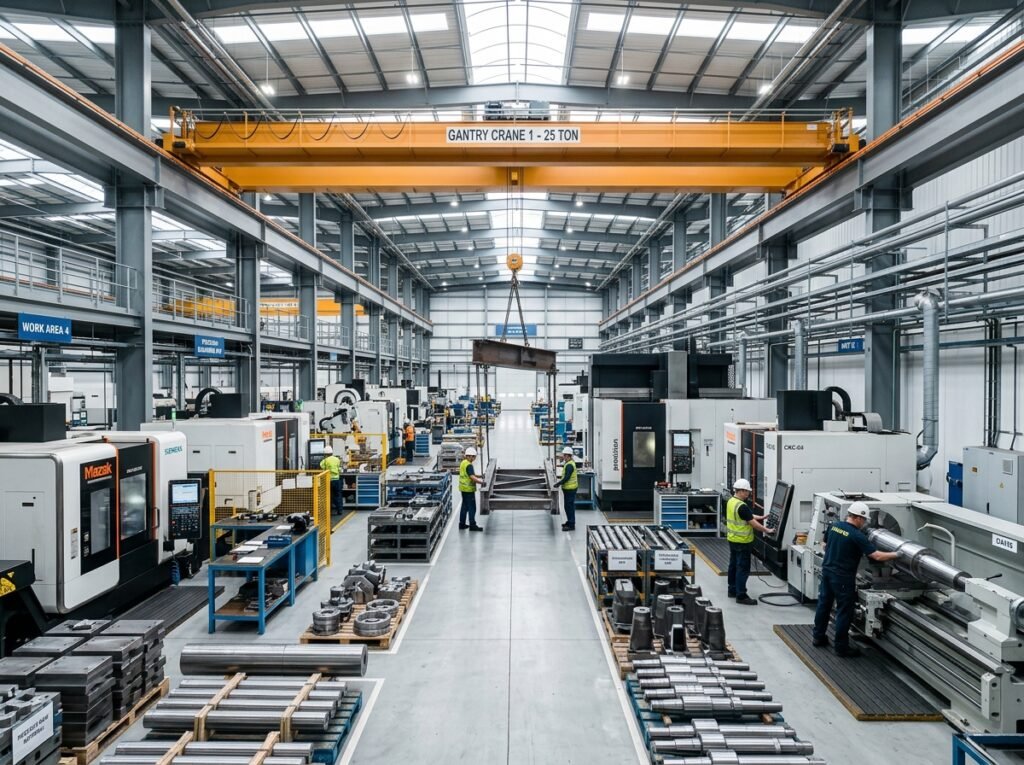 Industrial factory and heavy machinery